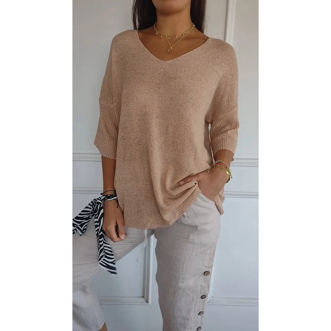 Valerie | Dames Top | Gebreide V-hals Top