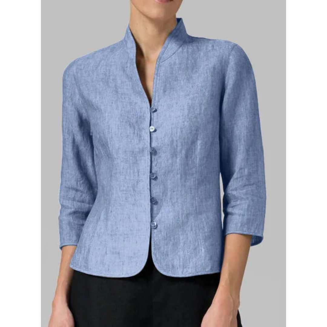 Nola | Dames Blouse | Chique met Opstaande Kraag
