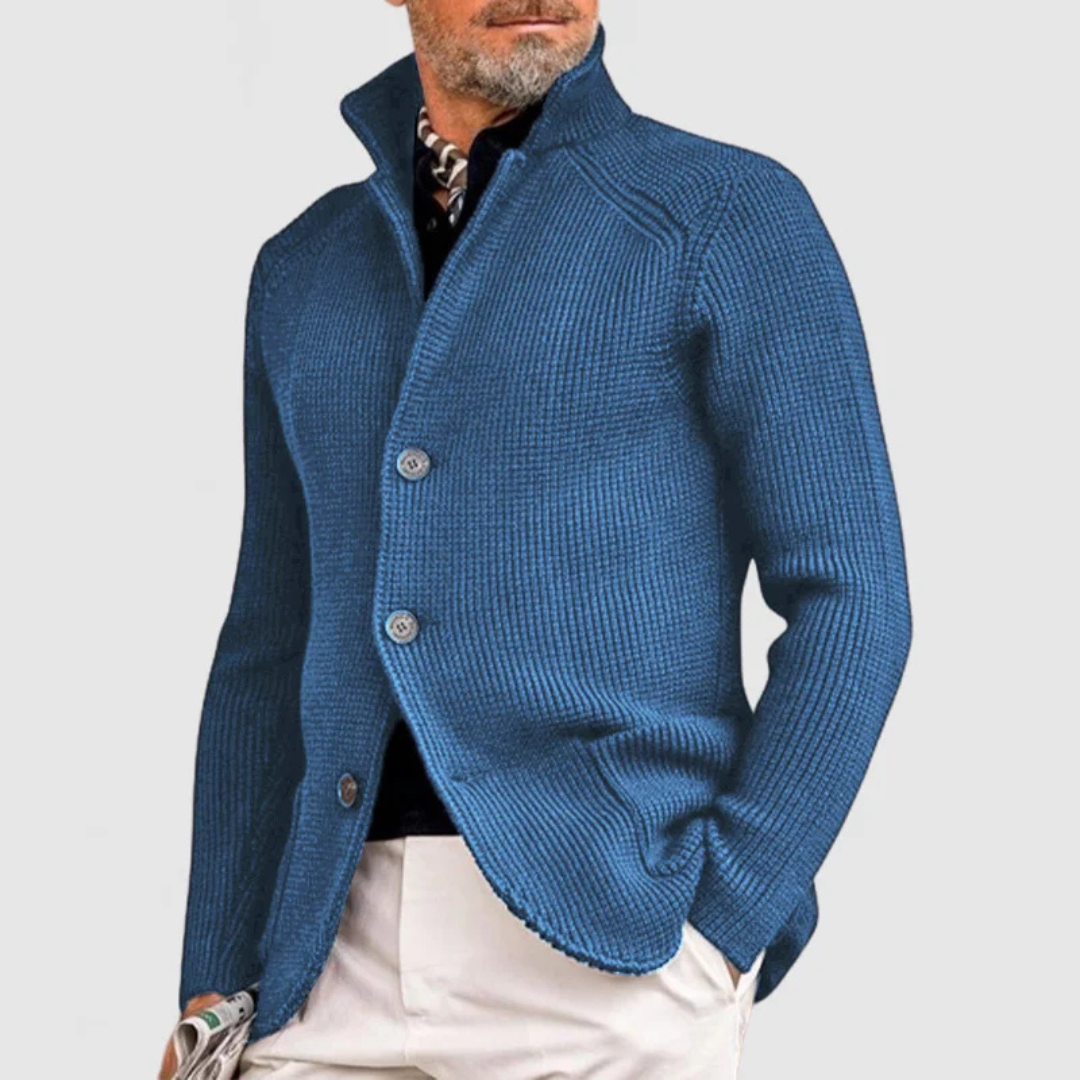 Paul | Heren Klassiek Vest | Gebreid met Knoopsluiting en Geribbeld Ontwerp