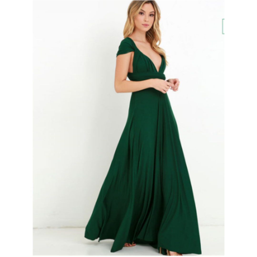 Evi | Dames Satijnen Jurk | Maxi met open rug