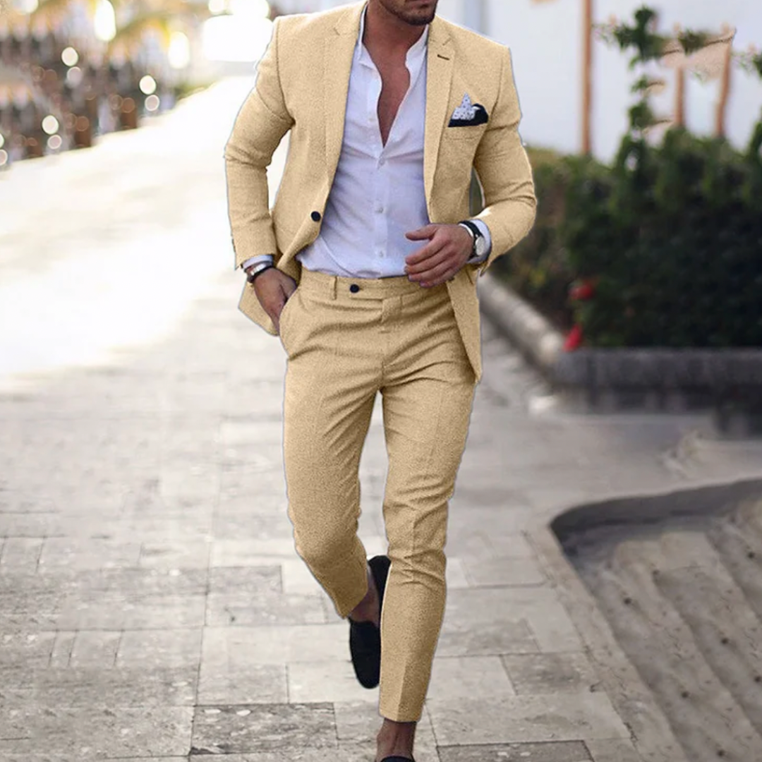 Ryan | Heren Linnen Pak 2-Delig Slim Fit Jasje en Broek