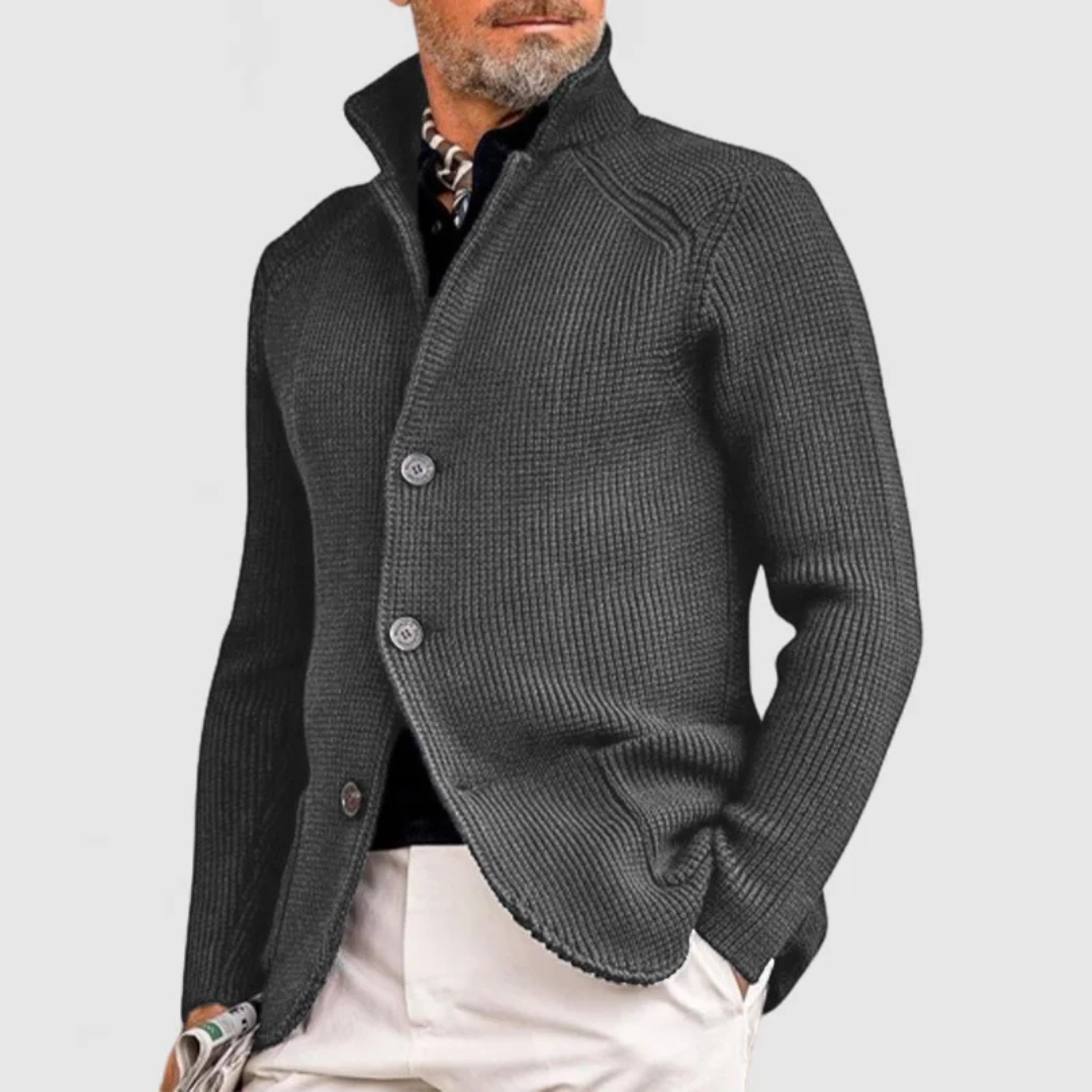 Paul | Heren Klassiek Vest | Gebreid met Knoopsluiting en Geribbeld Ontwerp