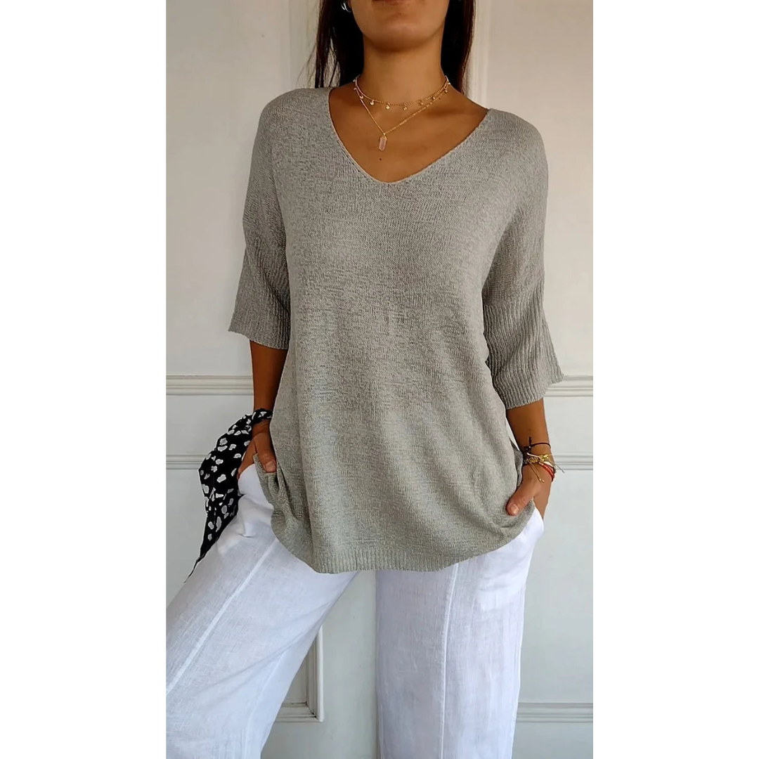 Valerie | Dames Top | Gebreide V-hals Top