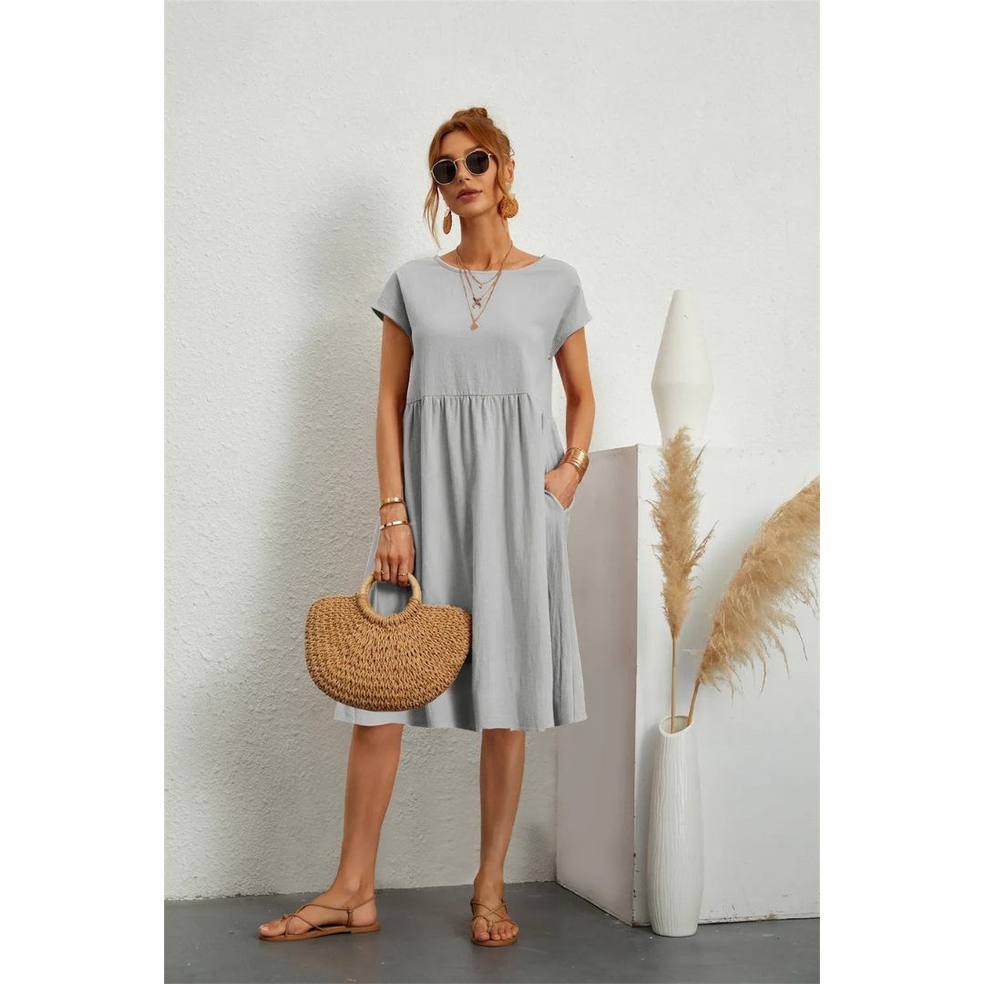 Tess | Dames Jurk | Midi met luchtige stof