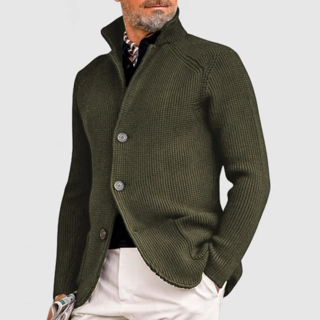 Paul | Heren Klassiek Vest | Gebreid met Knoopsluiting en Geribbeld Ontwerp