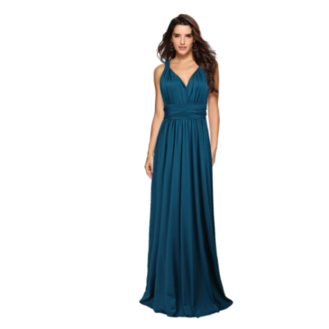 Evi | Dames Satijnen Jurk | Maxi met open rug