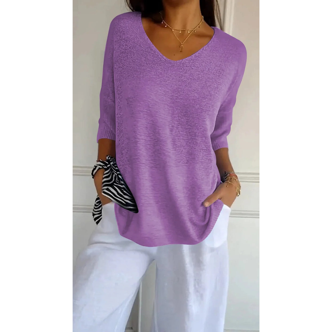 Valerie | Dames Top | Gebreide V-hals Top