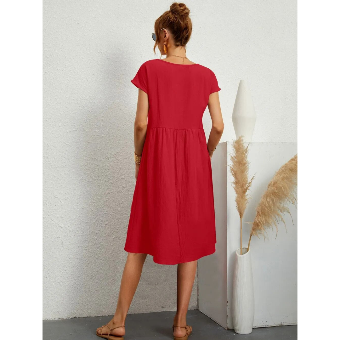 Tess | Dames Jurk | Midi met luchtige stof