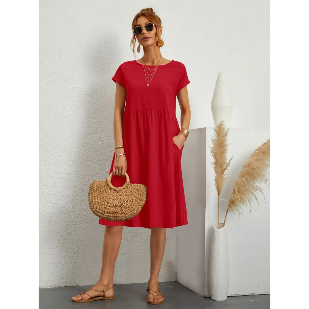 Tess | Dames Jurk | Midi met luchtige stof