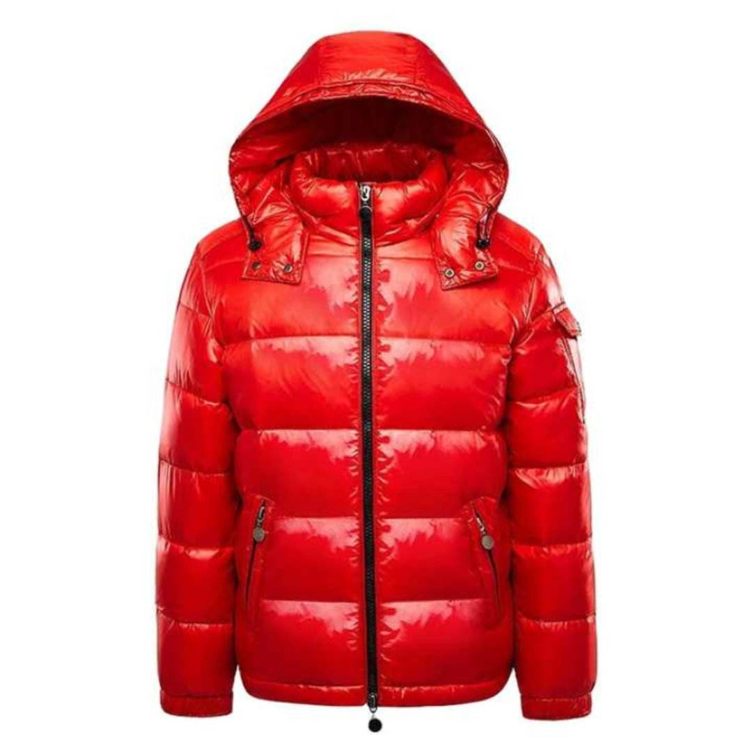 Ralph | Winter Puffer Jas | Gewatteerde Glanzende Donsjas met Capuchon