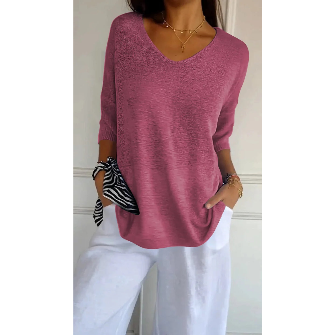 Valerie | Dames Top | Gebreide V-hals Top