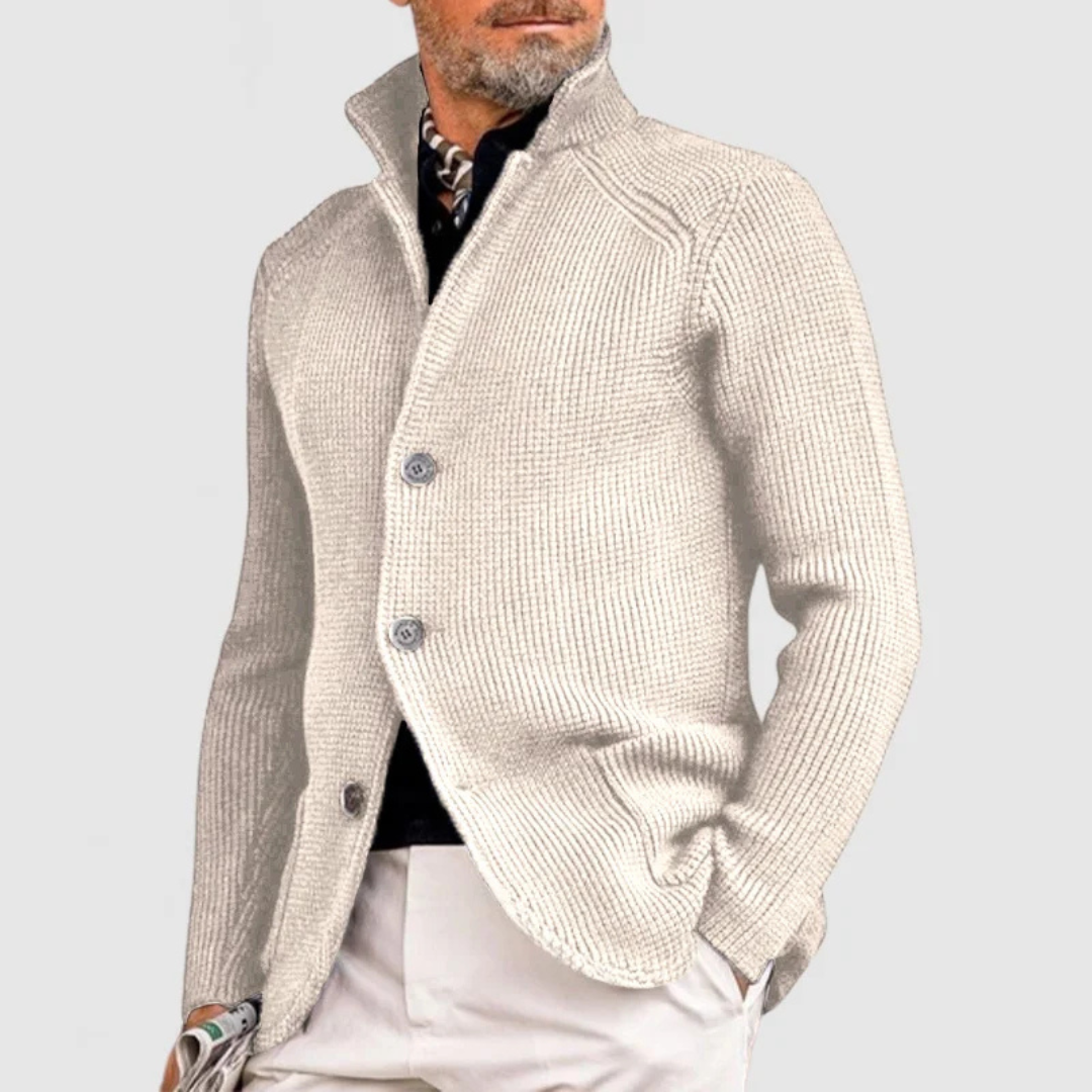 Paul | Heren Klassiek Vest | Gebreid met Knoopsluiting en Geribbeld Ontwerp
