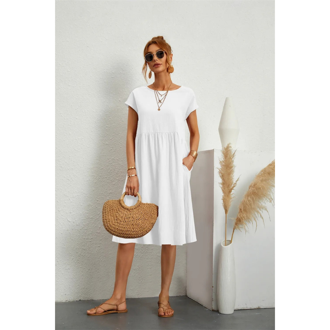 Tess | Dames Jurk | Midi met luchtige stof