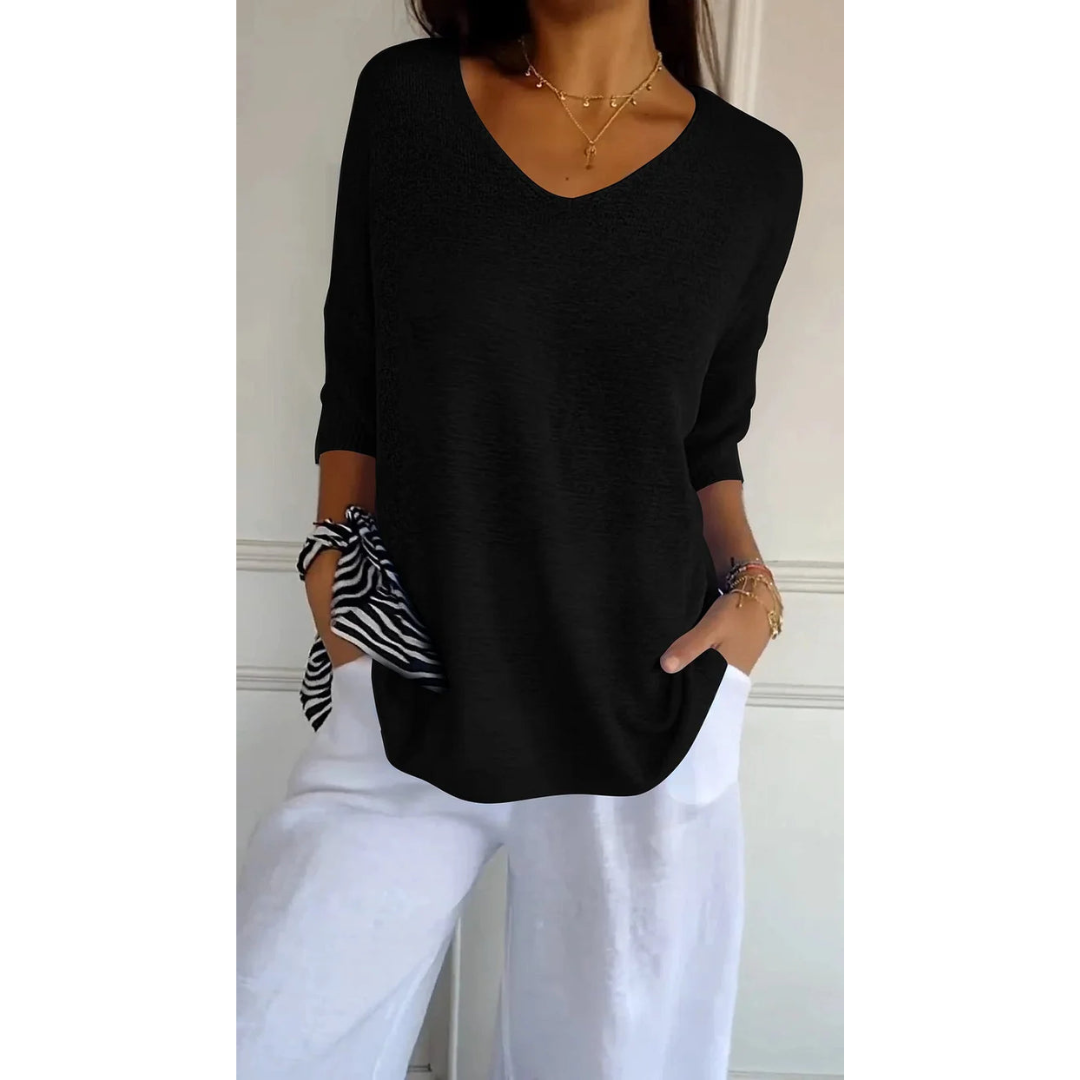 Valerie | Dames Top | Gebreide V-hals Top