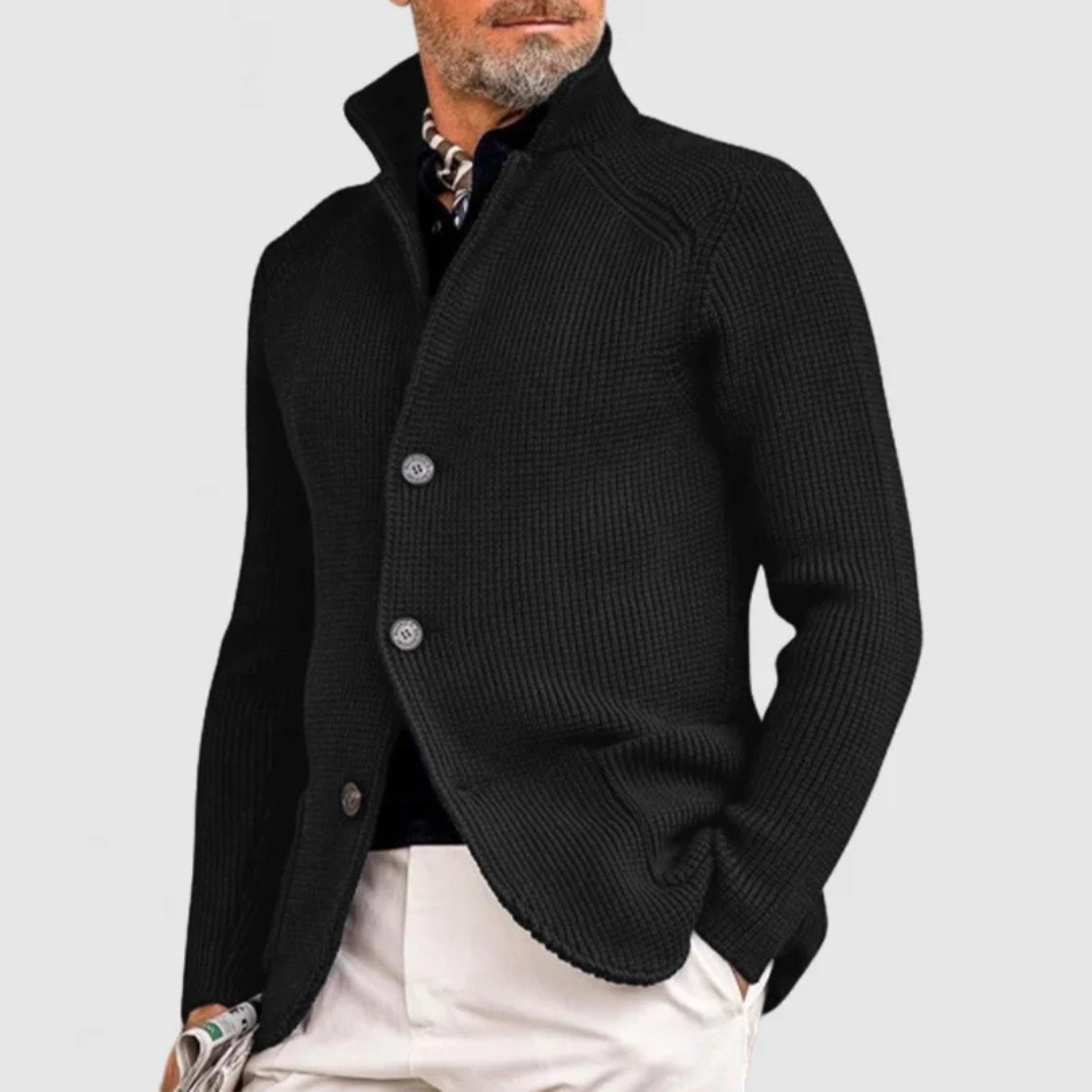 Paul | Heren Klassiek Vest | Gebreid met Knoopsluiting en Geribbeld Ontwerp