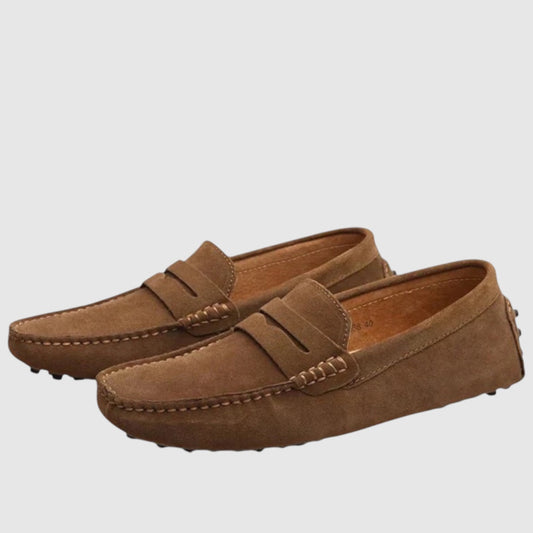 Floris | Heren Italiaanse Loafers | Suède Slip-on Mocassins