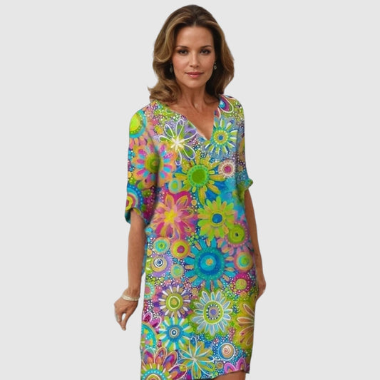 Ella | Dames Jurk | Mini met Bloemenprint