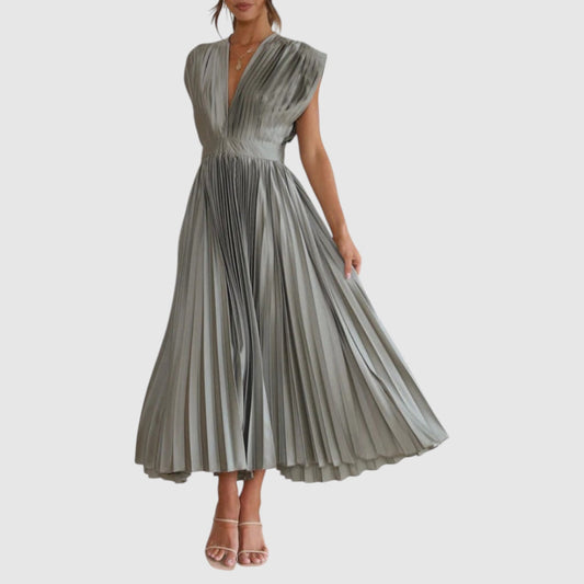 Eva | Dames Jurk | Midi met V-hals