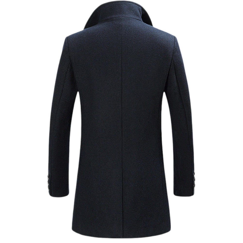 Milan | Heren Wollen Winter Jas Met Dikke Voering En Knoopsluiting