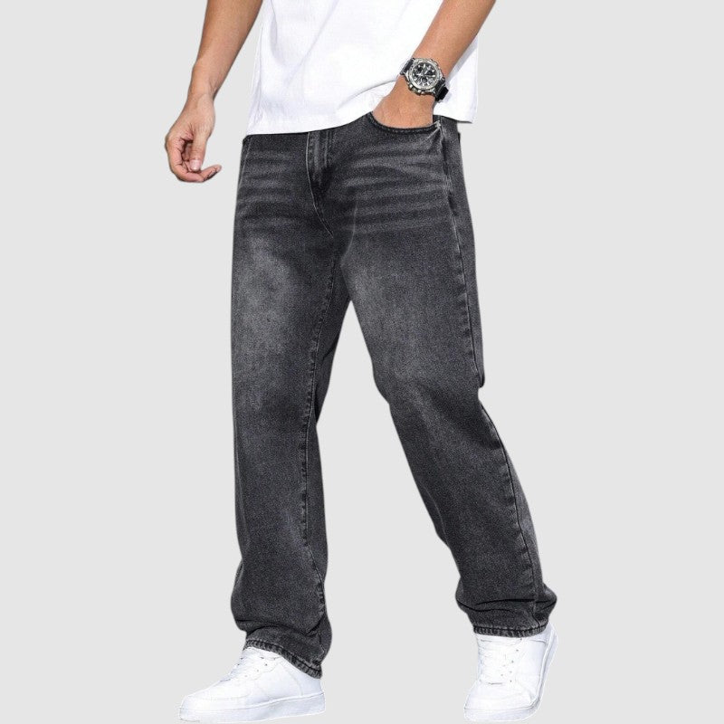 Daan | Wijde Denim Jeans | Oversized met Zakken