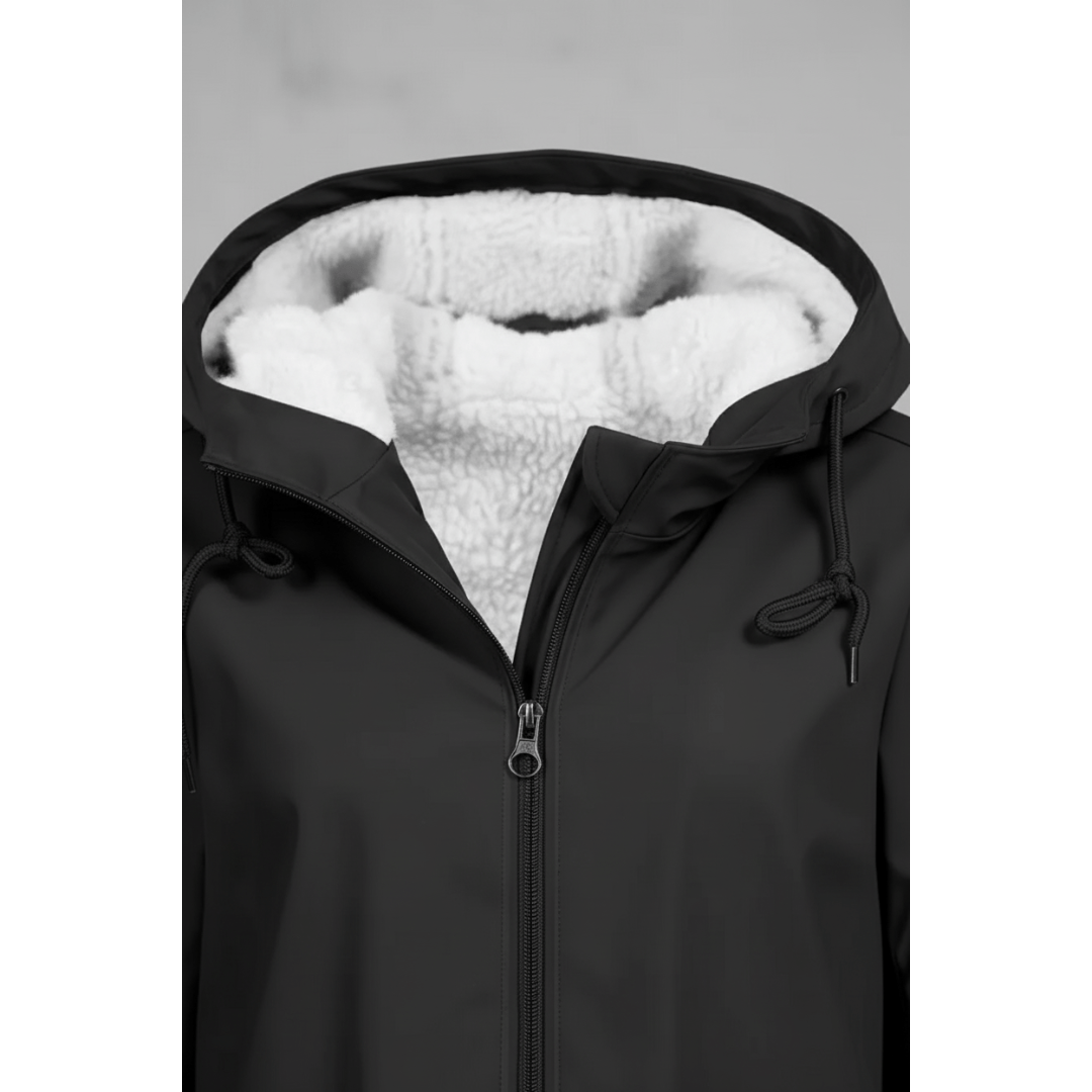 Hazel | Dames Fleece Winter Jas | Winddichte & Waterdichte Outdoor Jas Met Capuchon