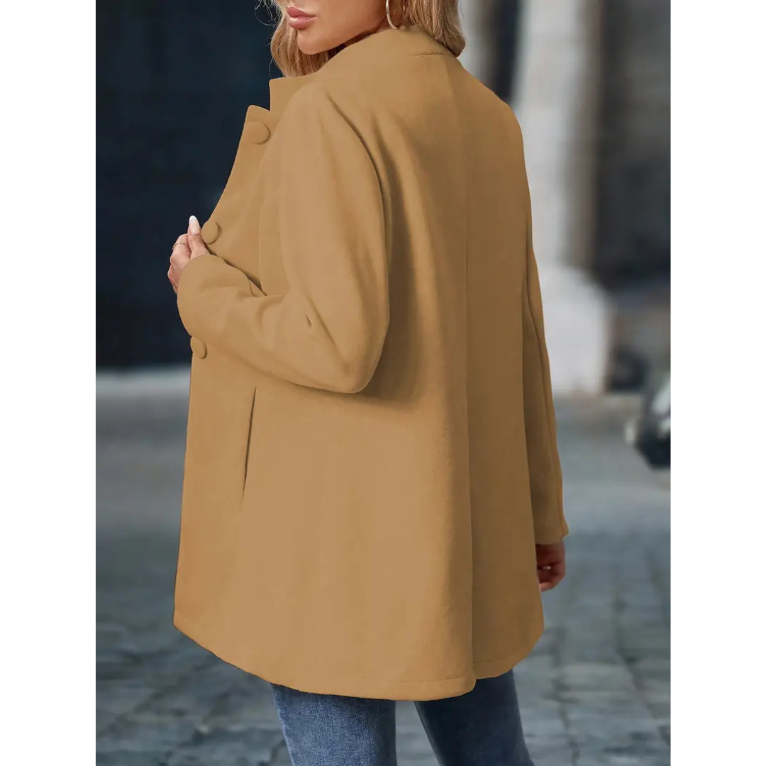 Elsa | Dames Lange Winter Jas | Casual Jas Met Dikke Kraag En Knopen