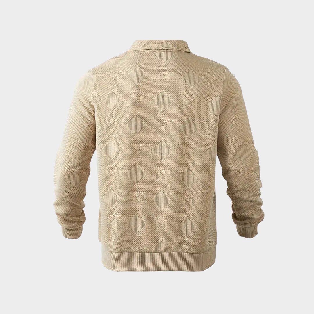 Joost | Heren Trui | Kwart Rits Pullover met Lange Mouw | Casual Trui