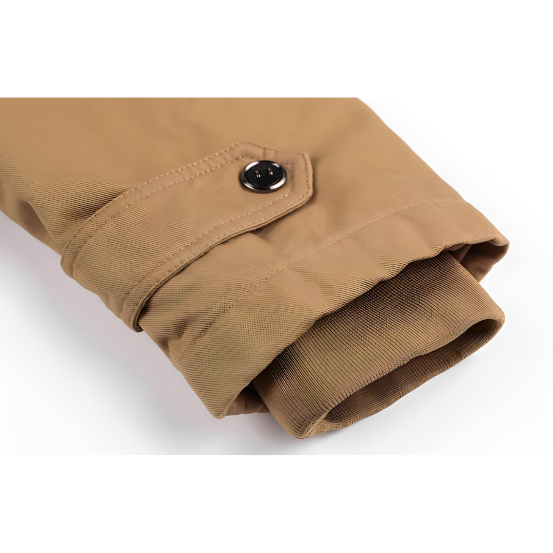 Sergio | Heren Cargo Winter Jas | Warme Militaire Jas met Fleece Voering en Capuchon