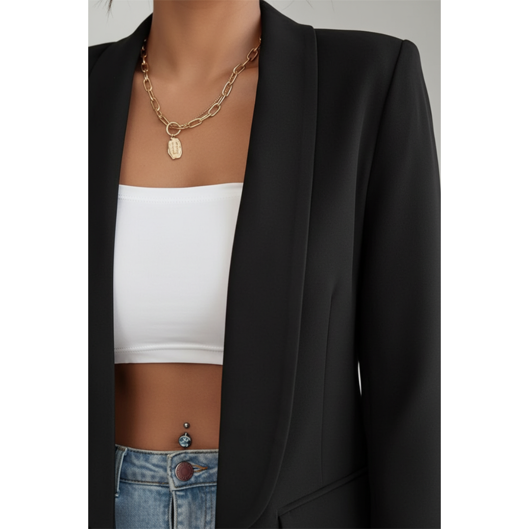 Alva | Dames Blazer | Effen Blazer Met Zakken Voor Kantoor