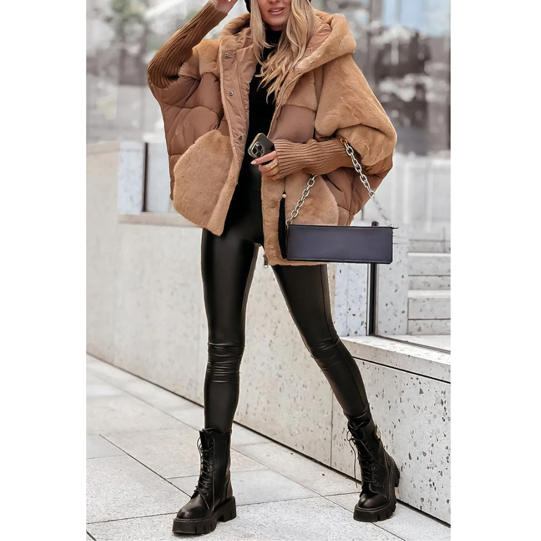 Nathalie | Dames Gewatteerde Winter Jas | Warme Pufferjack Met Capuchon