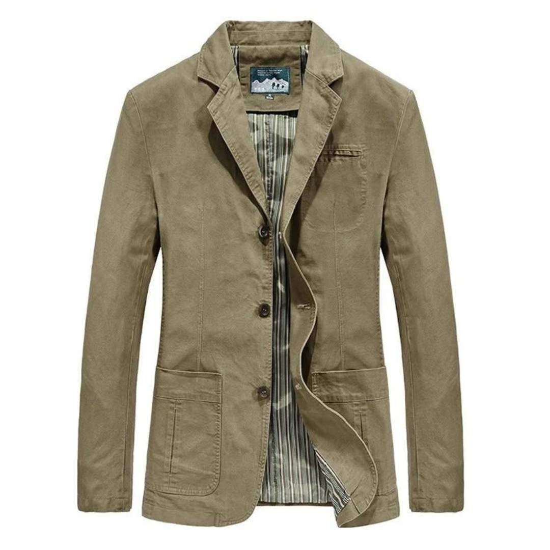 Adrien | Heren Winter Jas | Slim Fit Cargo Blazer Met Lange Mouwen