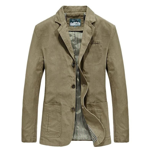 Adrien | Heren Winter Jas | Slim Fit Cargo Blazer Met Lange Mouwen