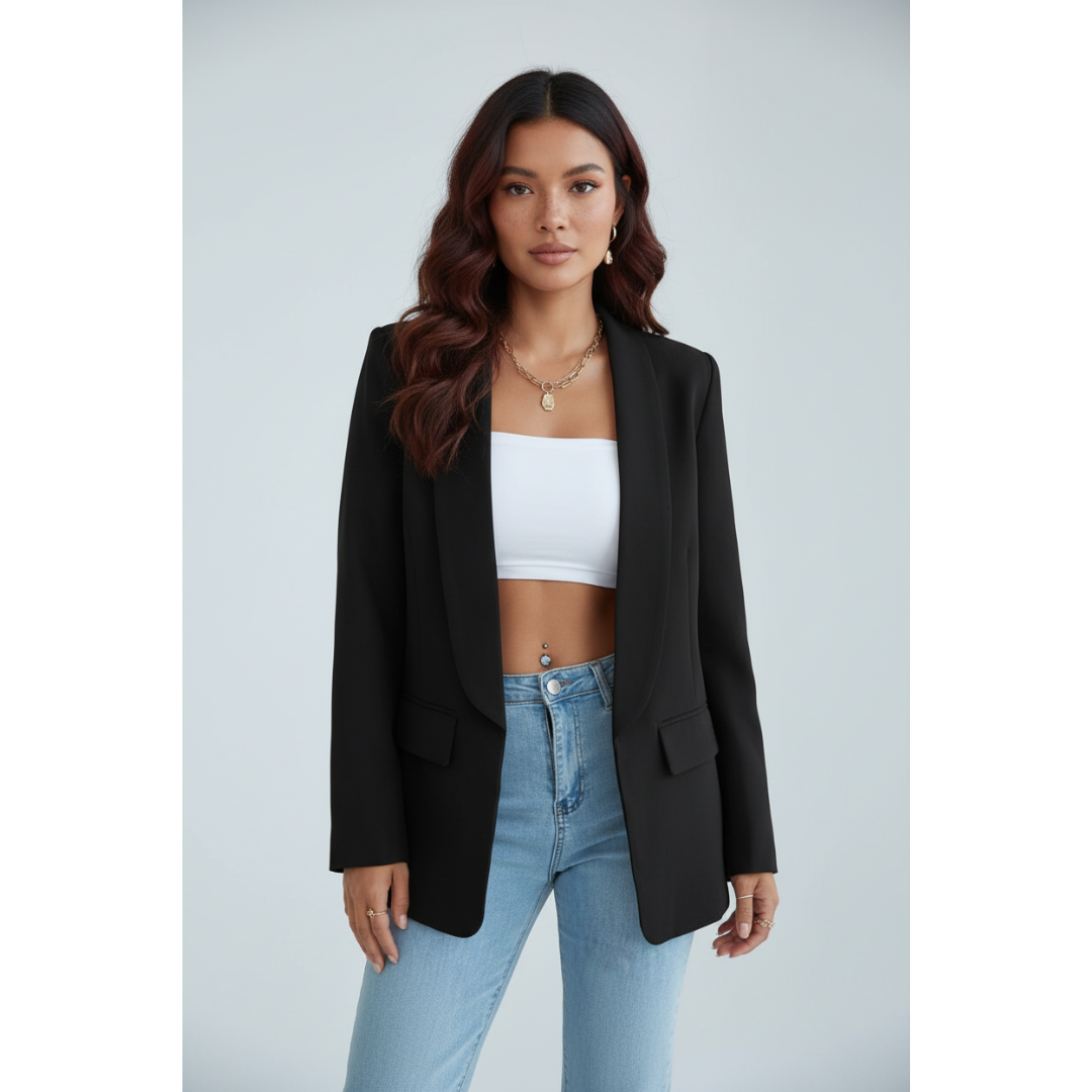 Alva | Dames Blazer | Effen Blazer Met Zakken Voor Kantoor