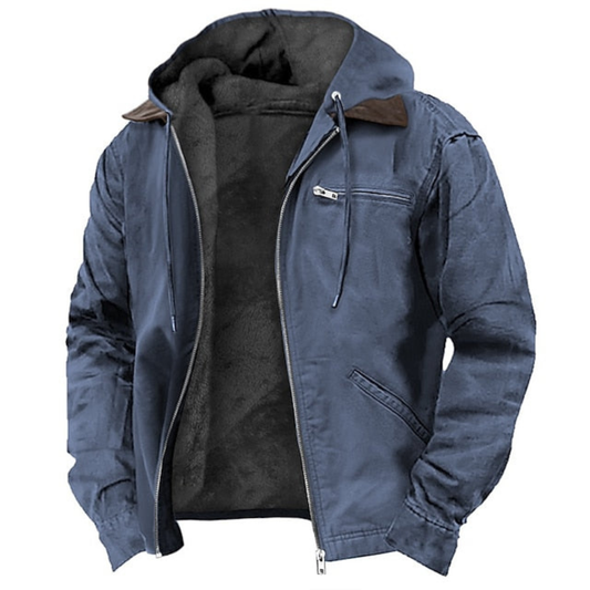 Arthur | Heren Bomber Jas | Motorjas Met Capuchon En Fleece Voering Voor Herfst/Winter