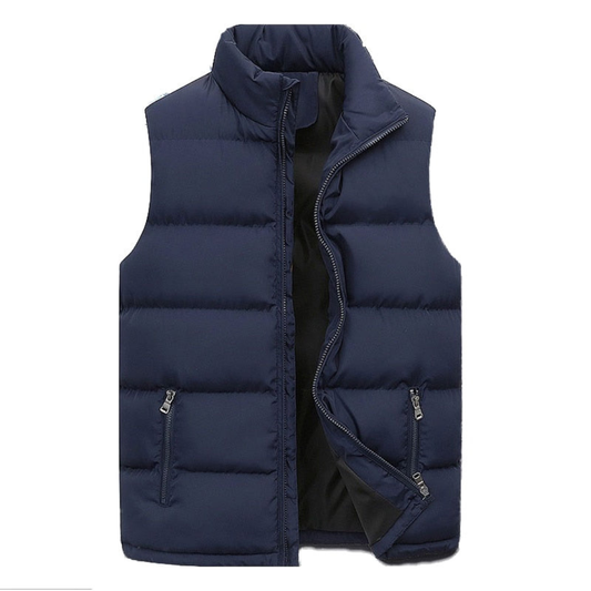 Diego | Heren Winter Bodywarmer | Mouwloos Vest Met Opstaande Kraag en Dikke Voering