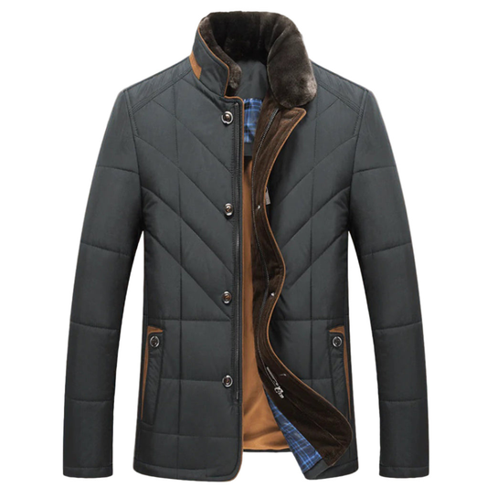 Alvin | Heren Bomber Jack | Winterjas Met Volledige Ritssluiting En Verwarmde Kraag