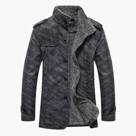 Bob | Heren Winter Jas | Jack Met Bont-Fleece Voering En Opstaande Kraag
