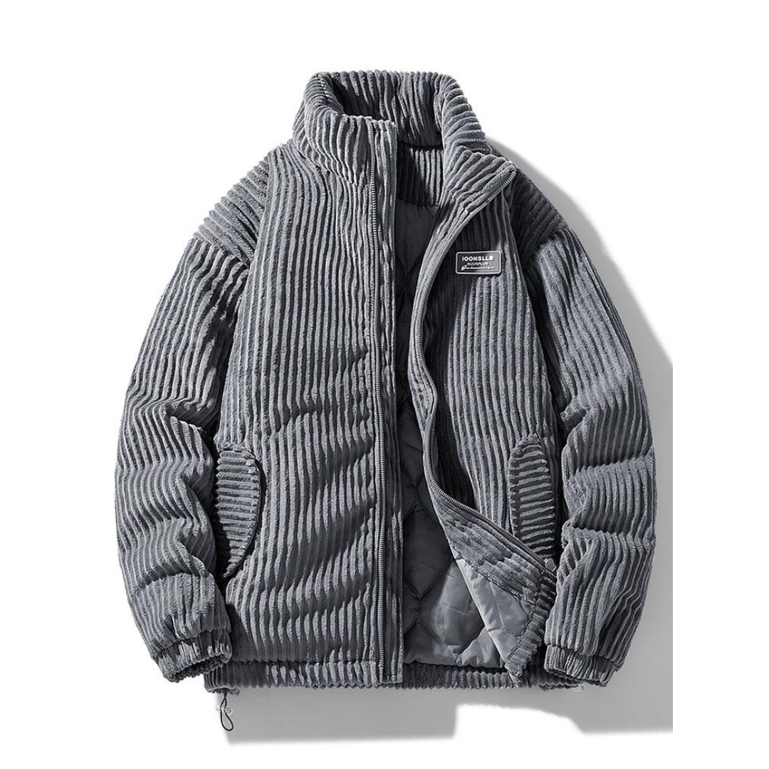 Jason | Heren Winddichte Winter Jas | Corduroy Parka Met Kraag En Ritssluiting