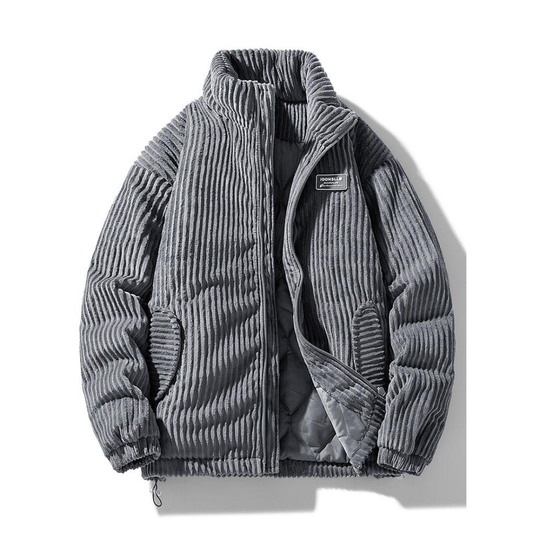 Jason | Heren Winddichte Winter Jas | Corduroy Parka Met Kraag En Ritssluiting