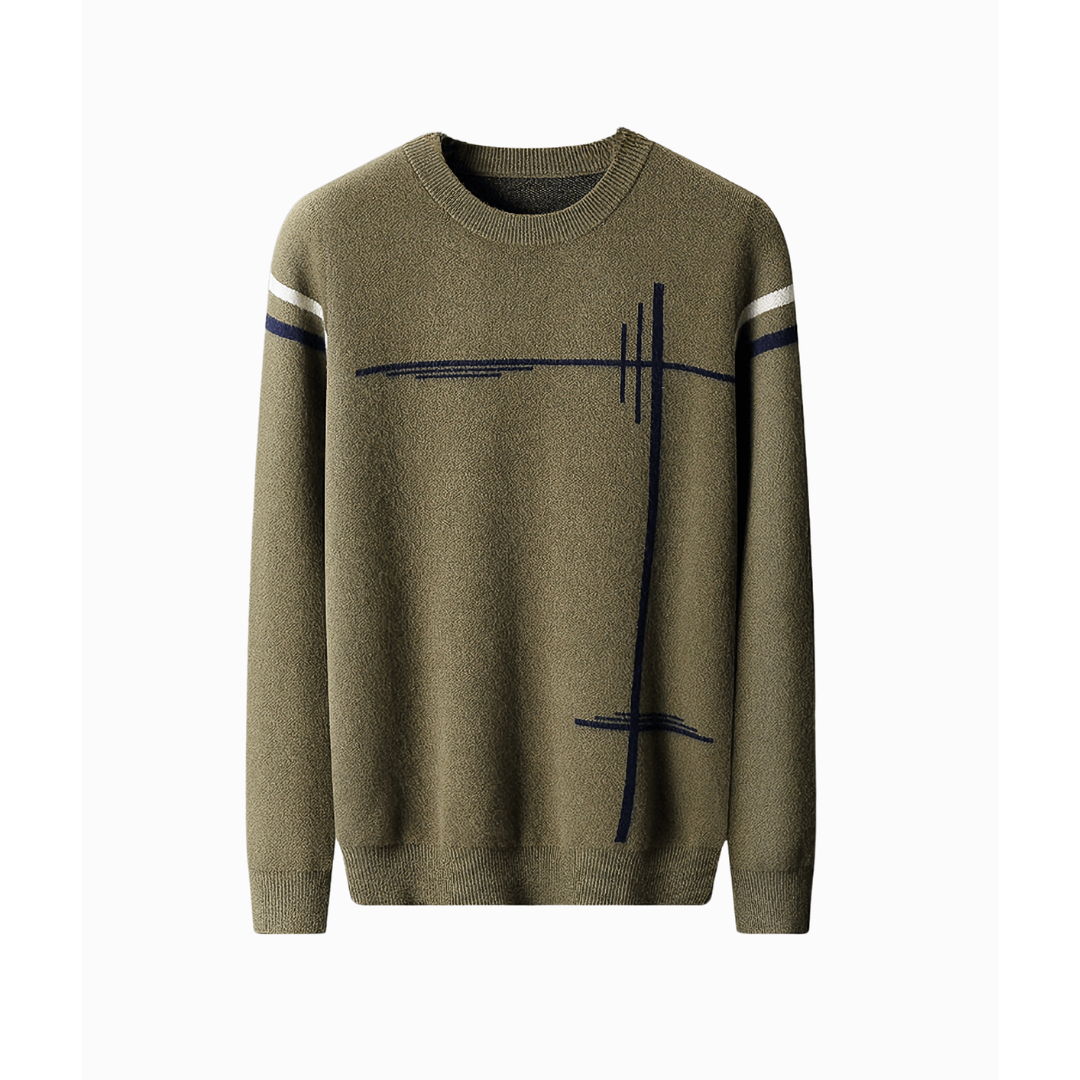 Dominique | Casual Trui met Patroon | Grafische Trui met Ronde Hals