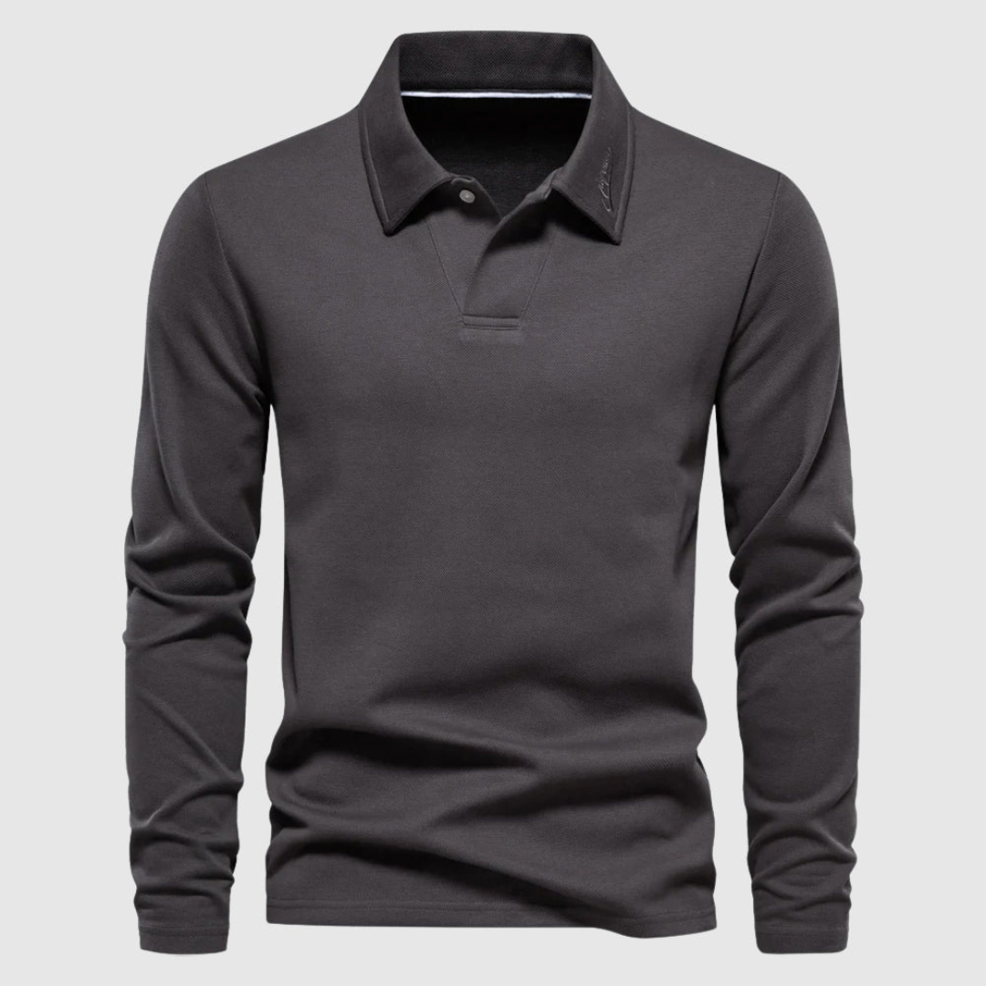 Marcus | Heren Poloshirt Met Lange Mouwen