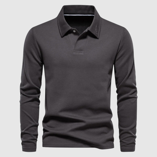 Marcus | Heren Poloshirt Met Lange Mouwen