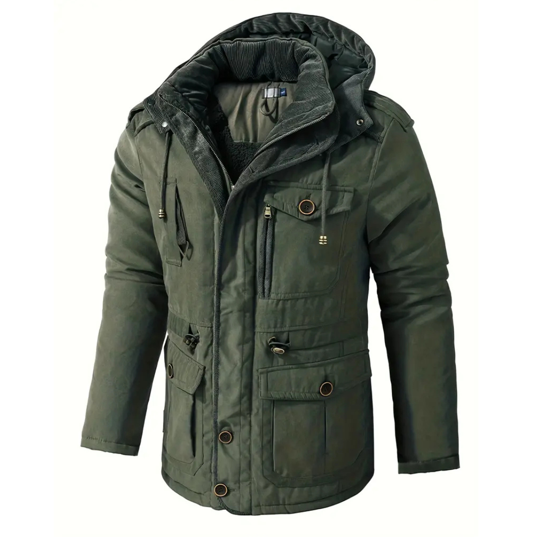 Fabian | Heren Winter Jas | Winddichte Parka Met Capuchon En Zakken