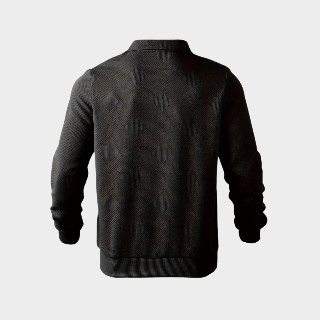 Joost | Heren Trui | Kwart Rits Pullover met Lange Mouw | Casual Trui