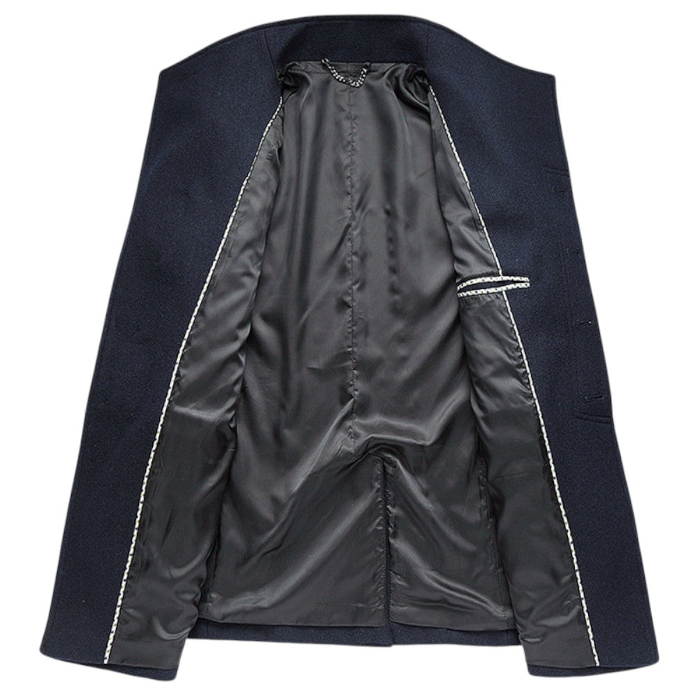 Milan | Heren Wollen Winter Jas Met Dikke Voering En Knoopsluiting