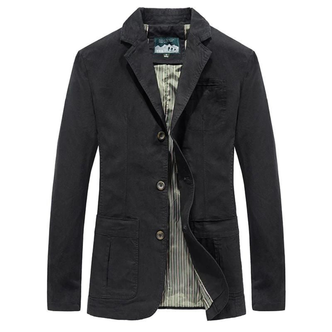 Adrien | Heren Winter Jas | Slim Fit Cargo Blazer Met Lange Mouwen