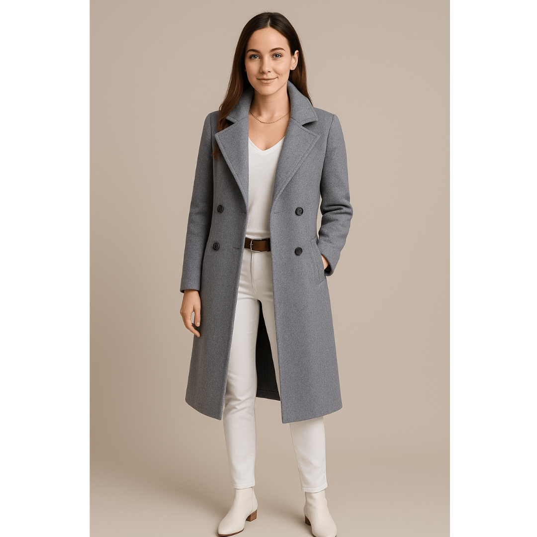 Savannah | Dames Lange Trenchcoat | Winddichte & Warme Winter Jas Met Reverskraag