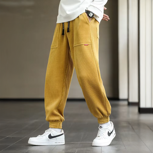 Adriaan | Heren Joggingbroek | Baggy Ribfluweel Streetwear Broek