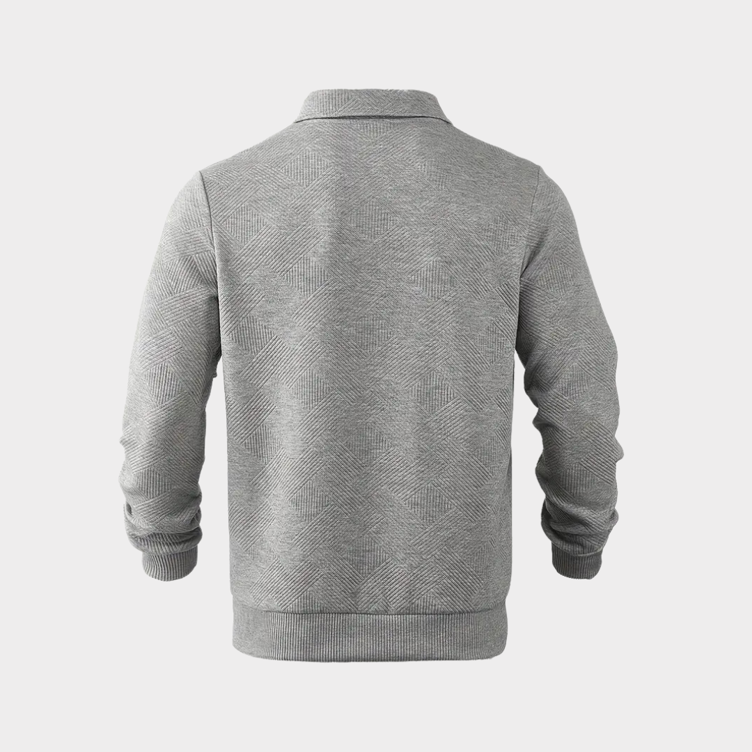Joost | Heren Trui | Kwart Rits Pullover met Lange Mouw | Casual Trui