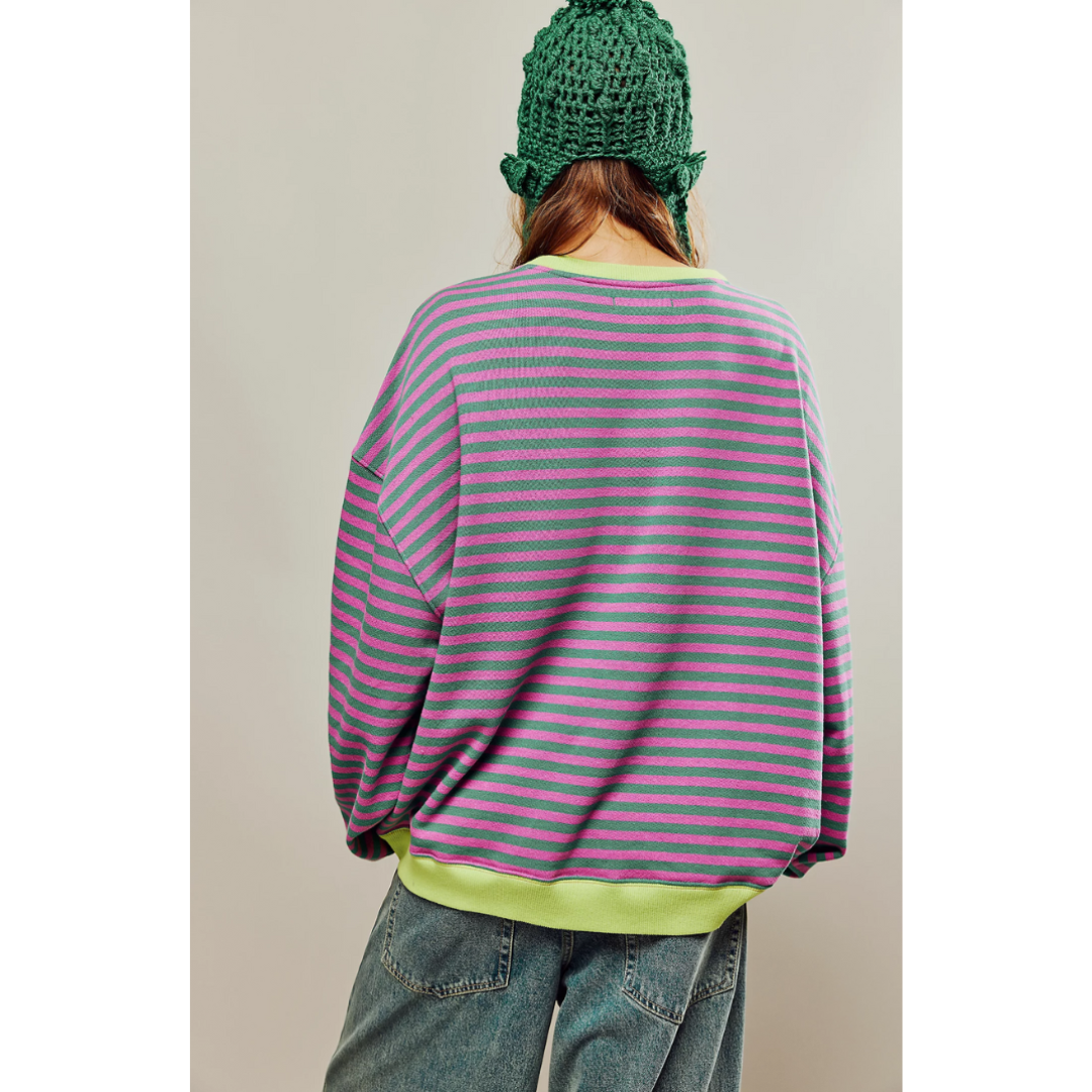 Marina | Dames Klassieke Gestreepte Longsleeve | Casual En Comfortabele Met Ronde Hals